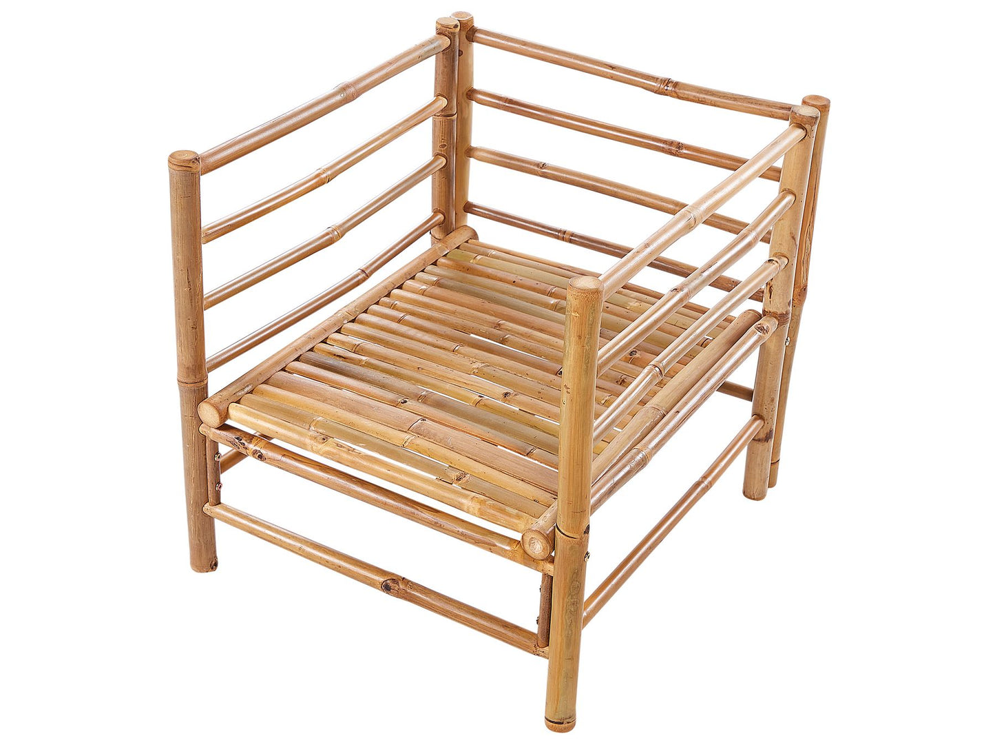 Garden Lounge Set with Table 4 Seater CERRETO Bamboo Wood Taupe