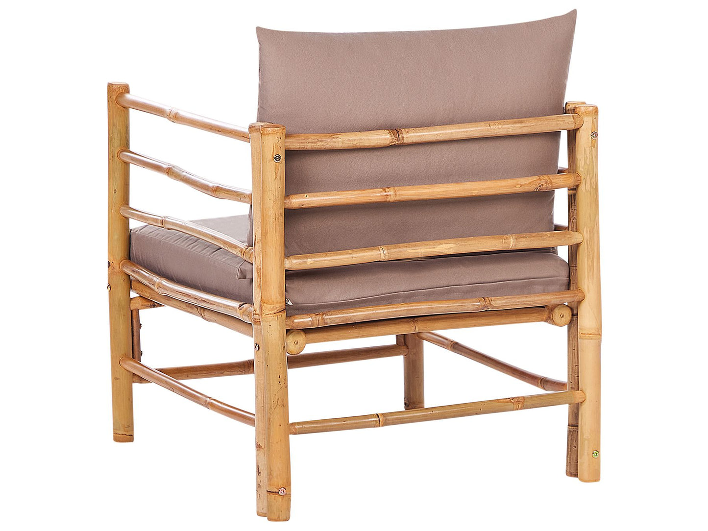 Garden Lounge Set with Table 5 Seater CERRETO Bamboo Wood Taupe