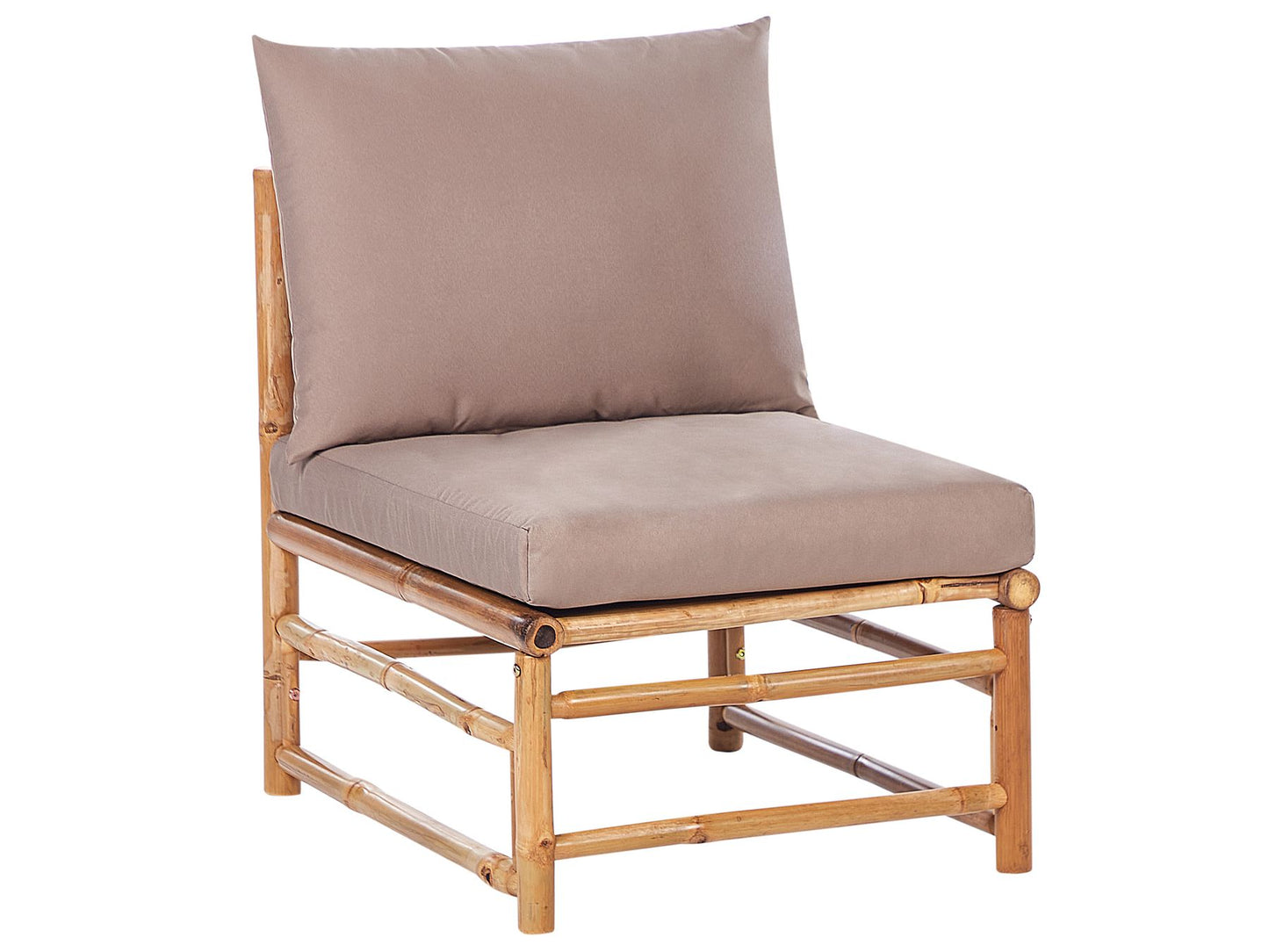 Garden Lounge Set with Table 5 Seater CERRETO Bamboo Wood Taupe