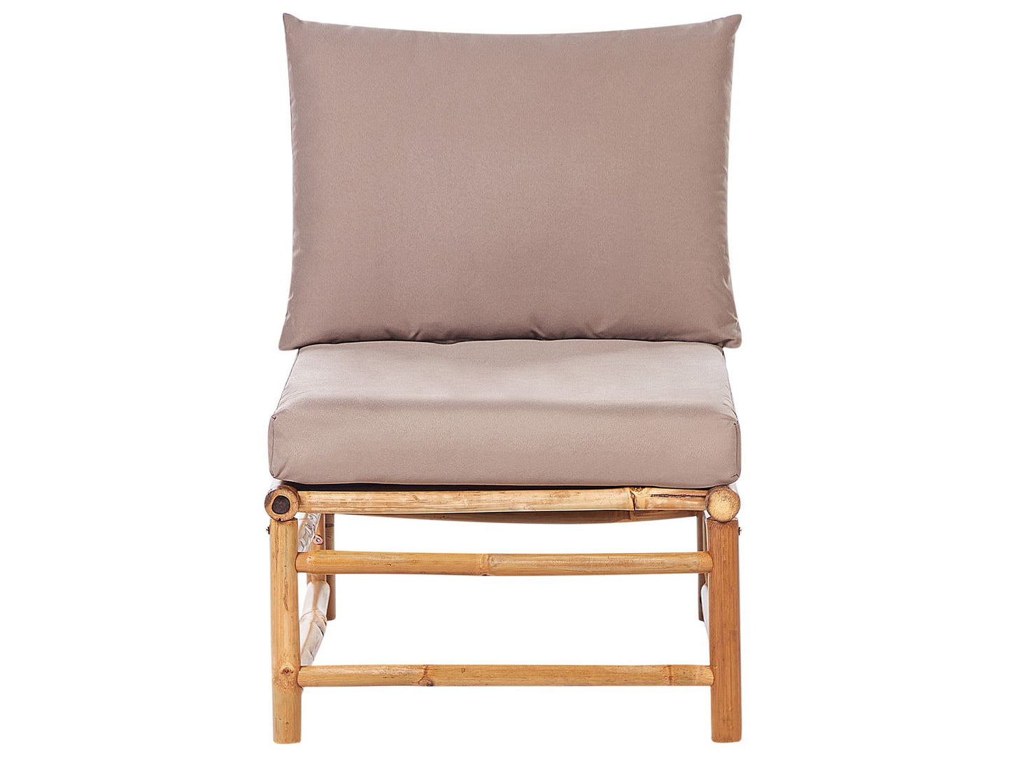 Garden Lounge Set with Table 5 Seater CERRETO Bamboo Wood Taupe