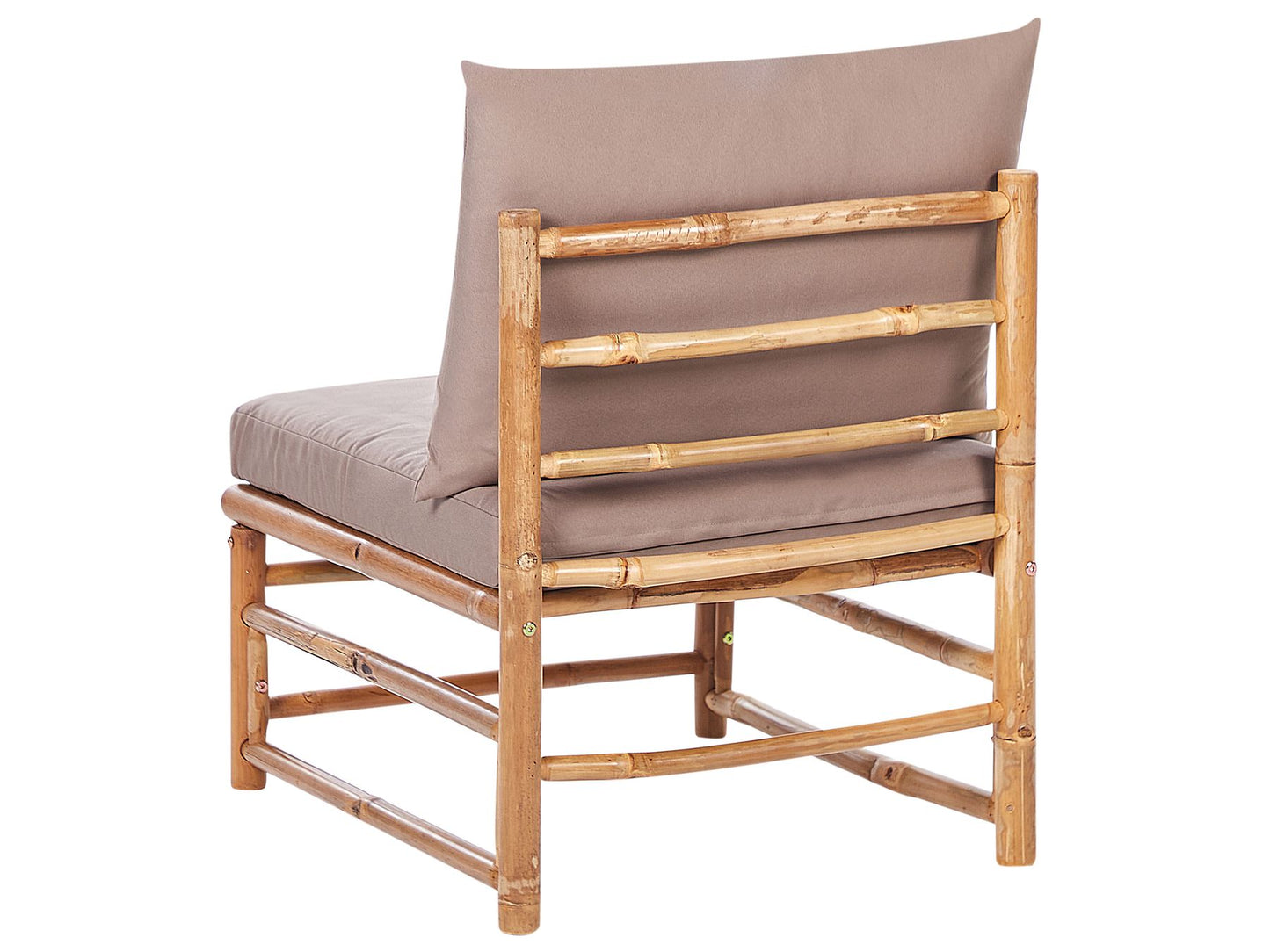 Garden Lounge Set with Table 5 Seater CERRETO Bamboo Wood Taupe
