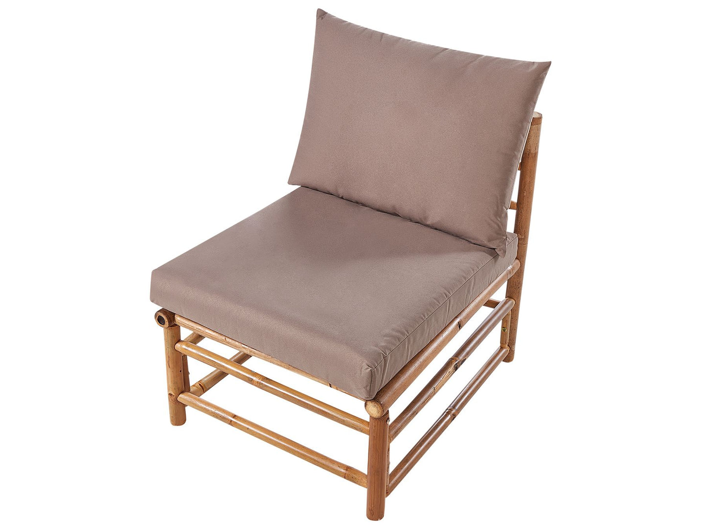 Garden Lounge Set with Table 5 Seater CERRETO Bamboo Wood Taupe