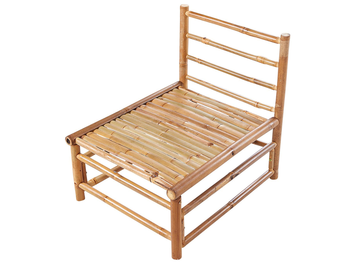 Garden Lounge Set with Table 6 Seater CERRETO Bamboo Wood Taupe