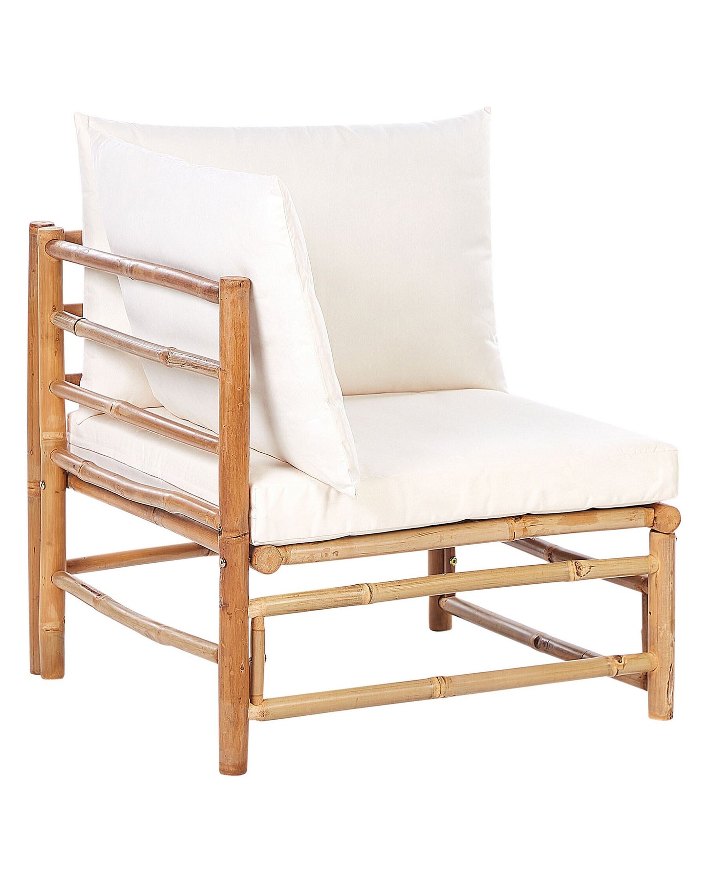 Garden Corner Section CERRETO Bamboo Wood Off-White