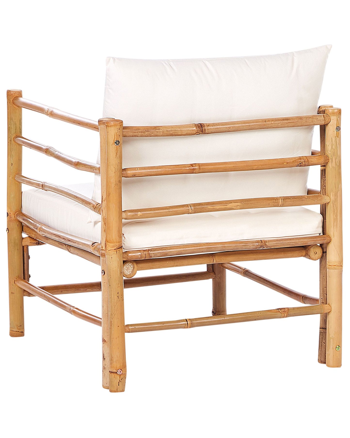 Garden Armchair CERRETO Bamboo Wood Off-White