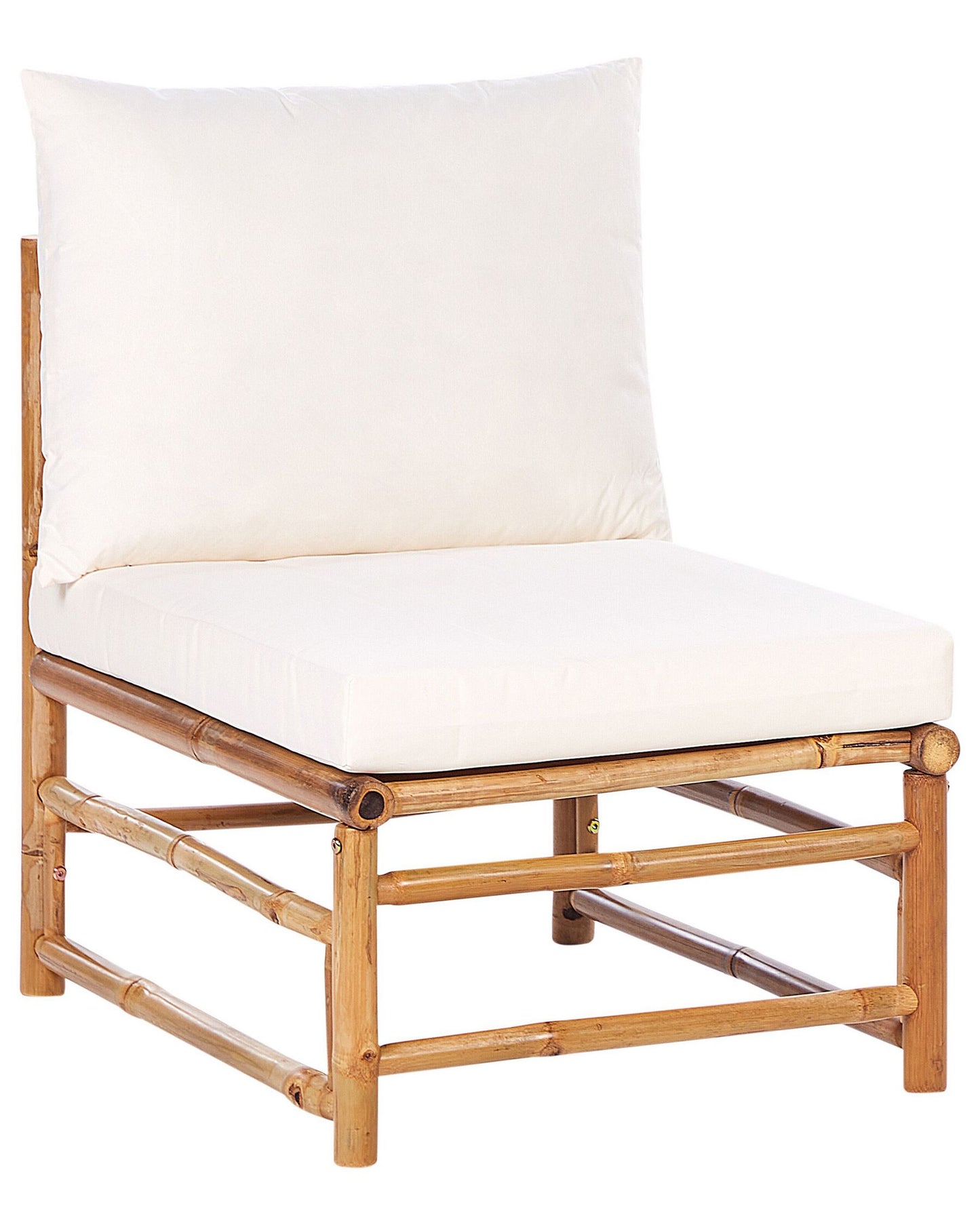 Garden 1-Seat Section CERRETO Bamboo Wood Off-White