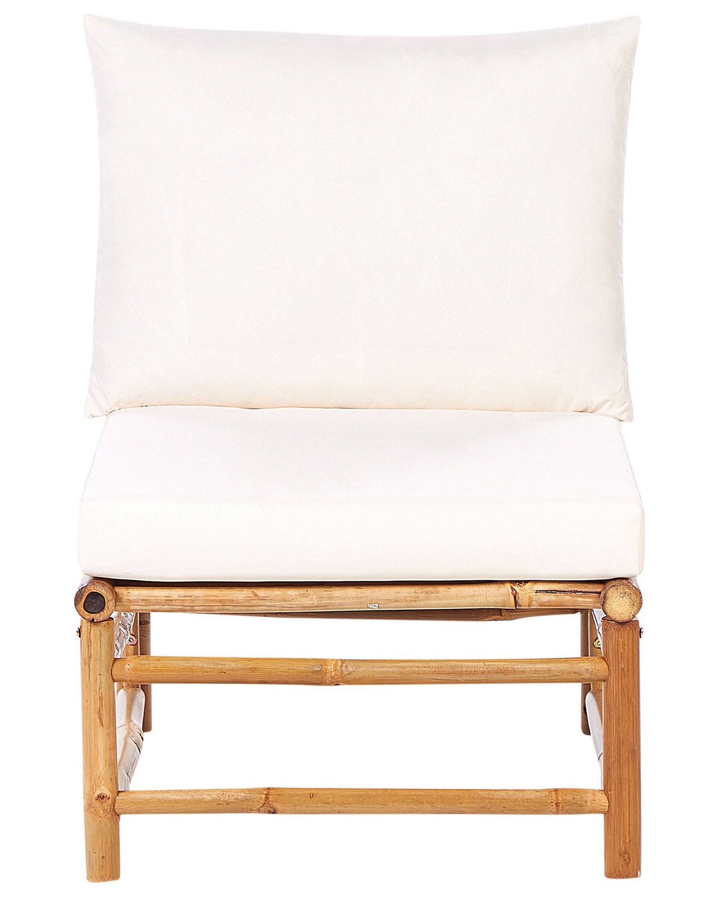 Garden 1-Seat Section CERRETO Bamboo Wood Off-White
