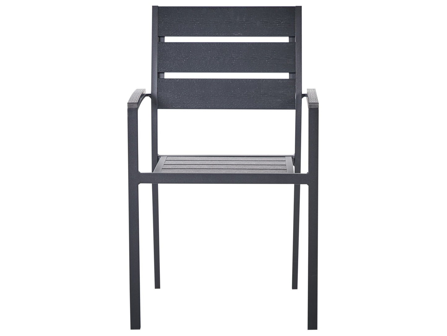 Garden Dining Set 6 Seater VERNIO Black