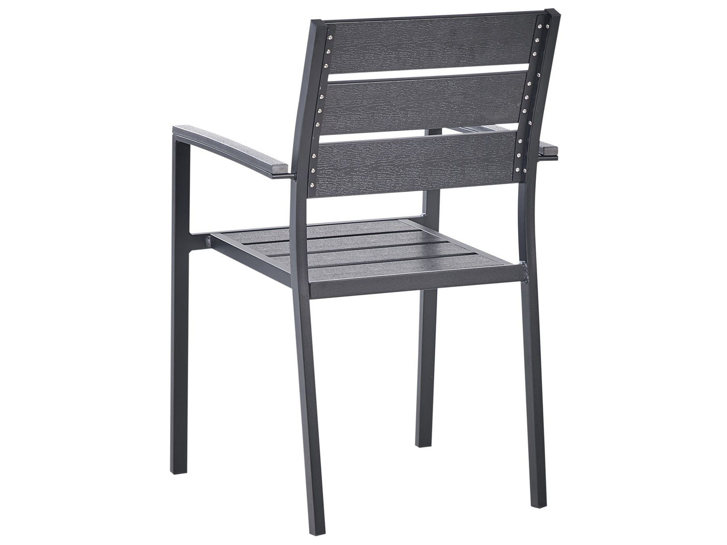 Garden Dining Set 6 Seater VERNIO Black
