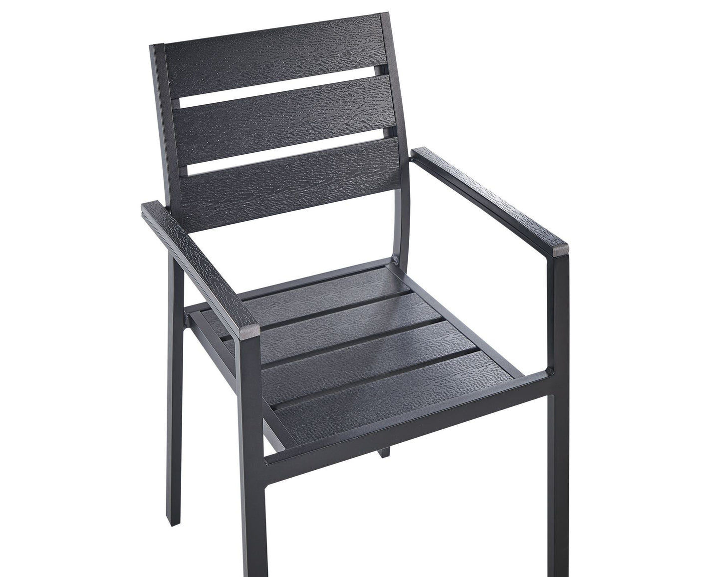 Garden Dining Set 6 Seater VERNIO Black