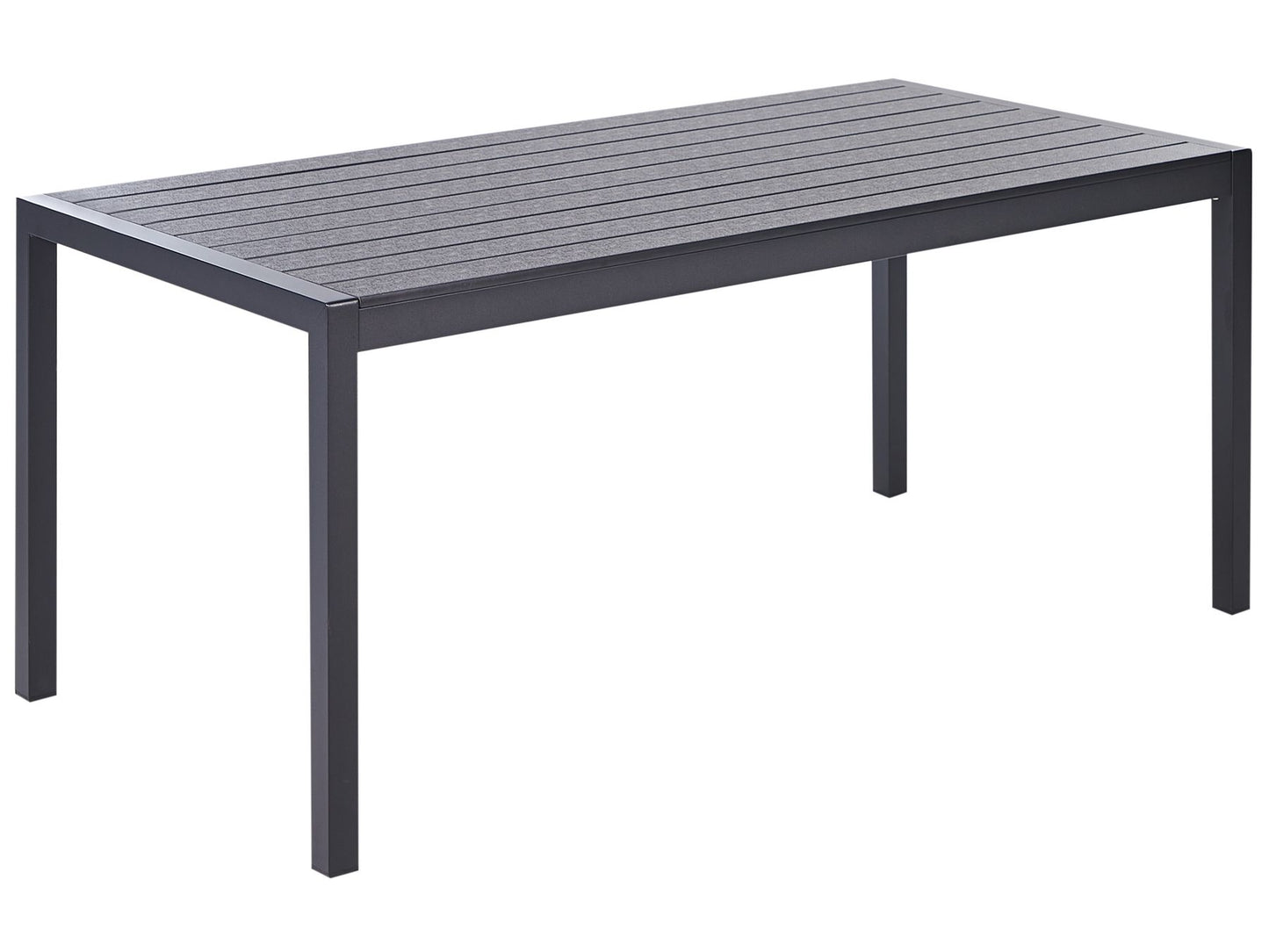 Garden Dining Set 6 Seater VERNIO Black