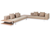 Garden Corner Sofa with Table 5 Seater MISSANELLO Beige