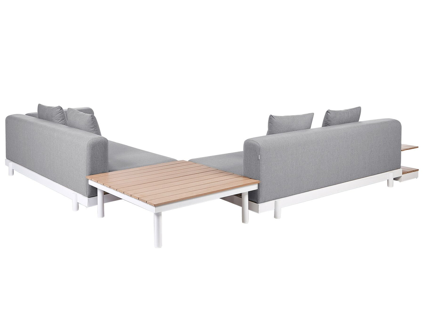 Garden Corner Sofa with Table 5 Seater MISSANELLO Grey