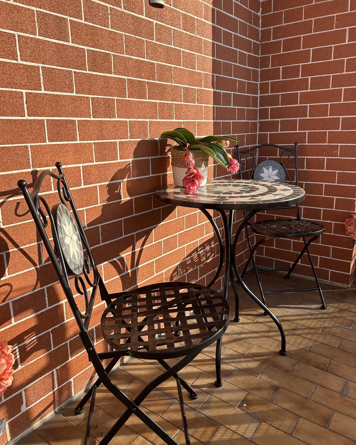 Set of 2 Garden Chairs CARIATI Metal Black