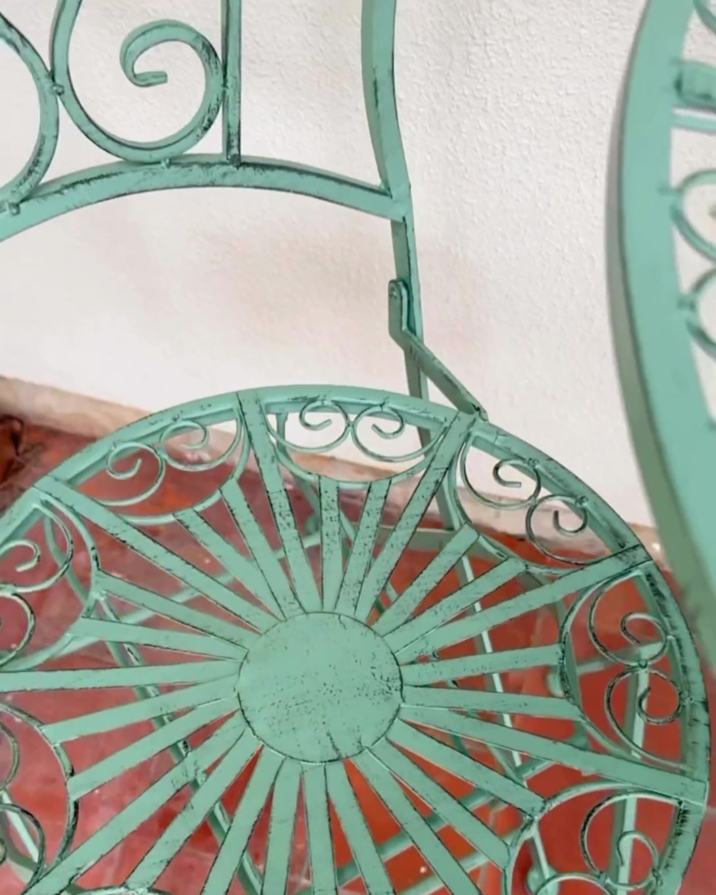 Set of 2 Garden Chairs TRENTO Metal Light Green