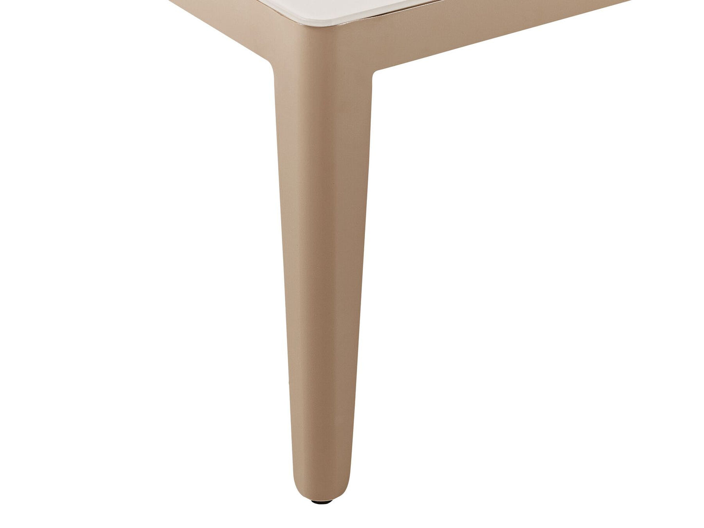 Garden Corner Sofa with Table 6 Seater RIMA III Left Hand Modular Metal Light Beige
