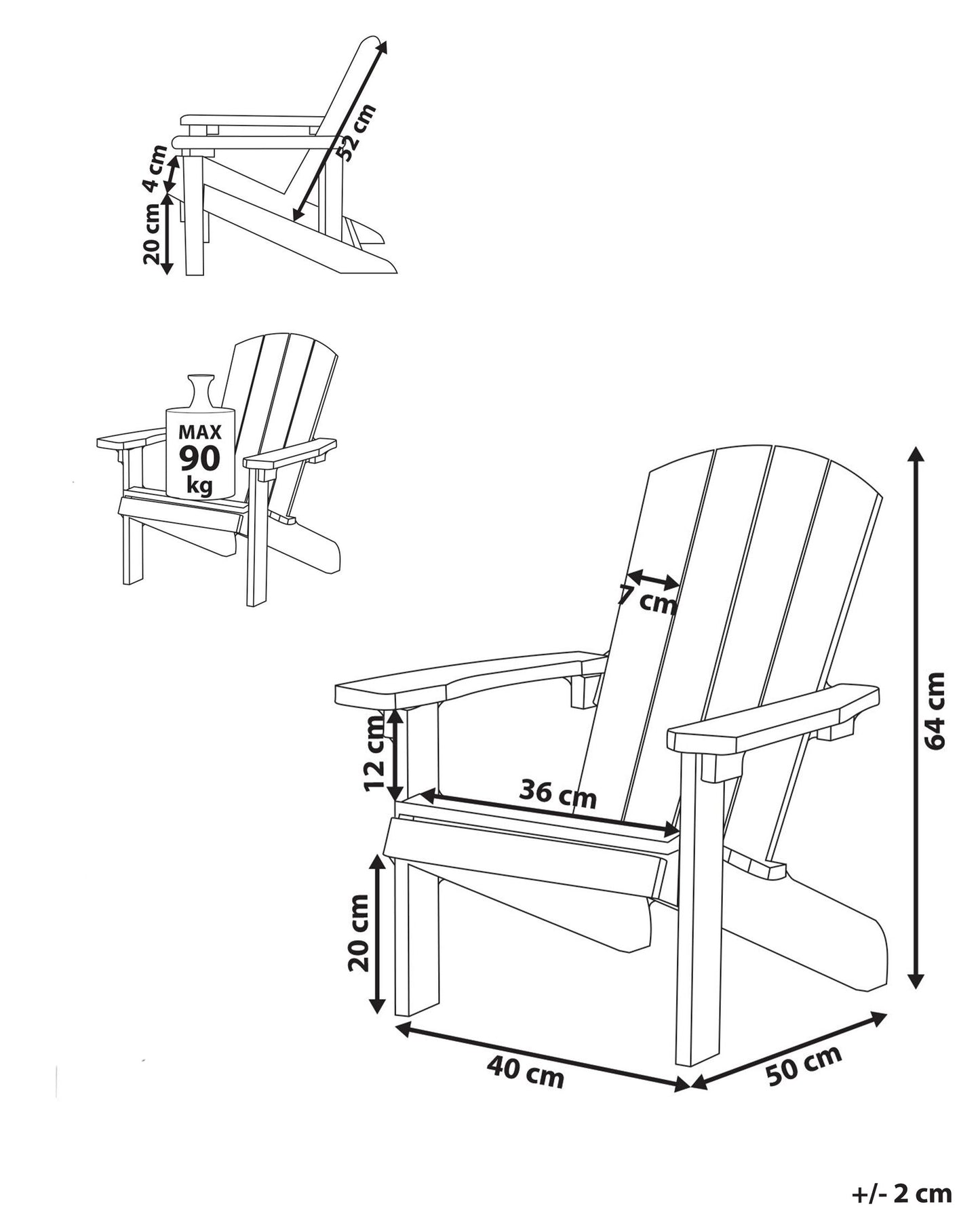 Garden Kids Chair Light Blue ADIRONDACK