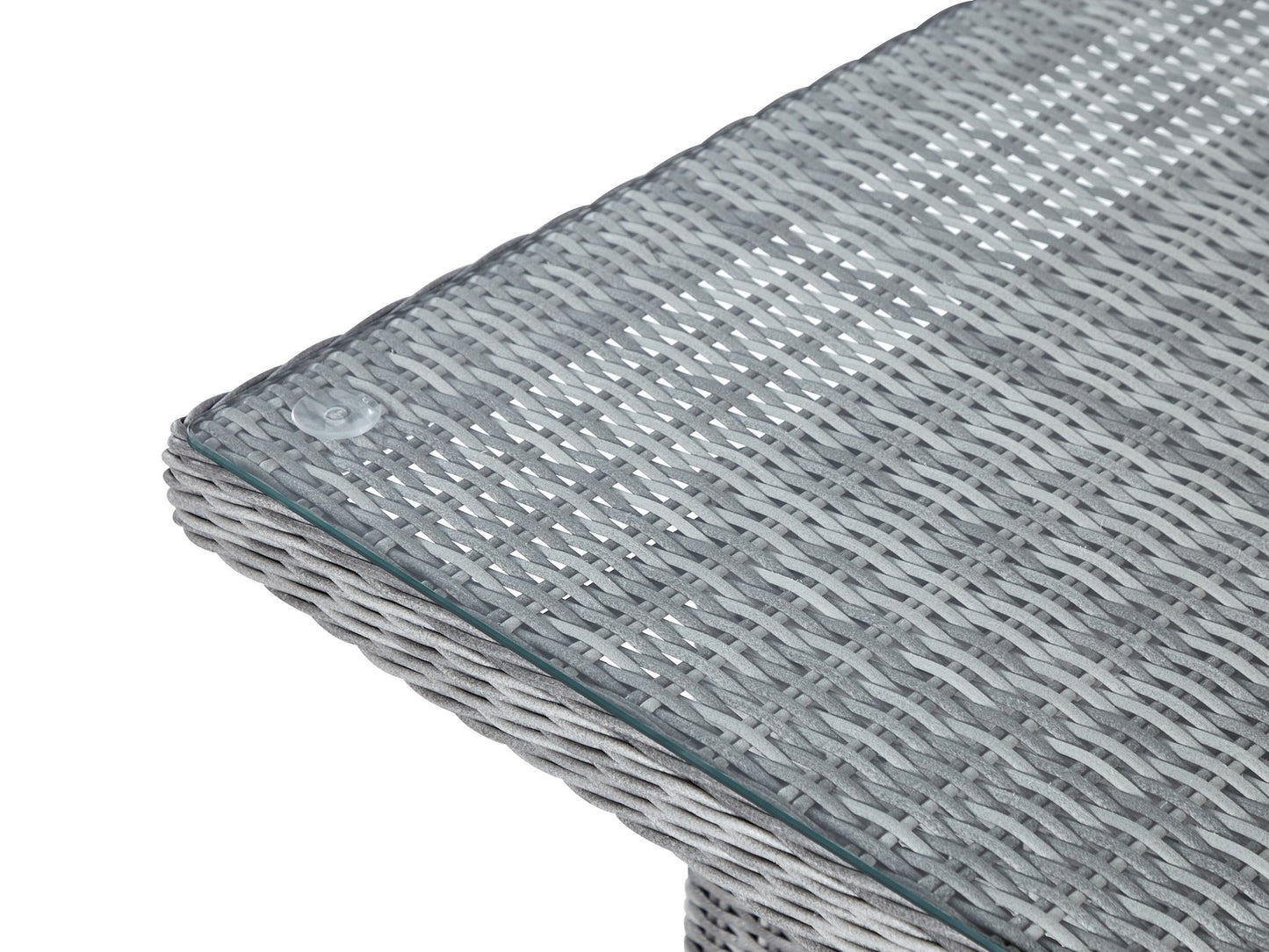 Garden Lounge Set with Table and Ottoman 9 Seater TEGLIO Modular PE Rattan Grey