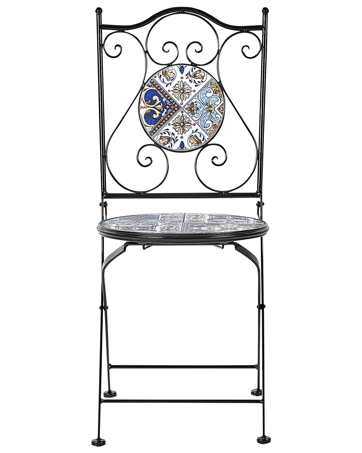 Set of 2 Garden Chairs CIVITA Metal Black