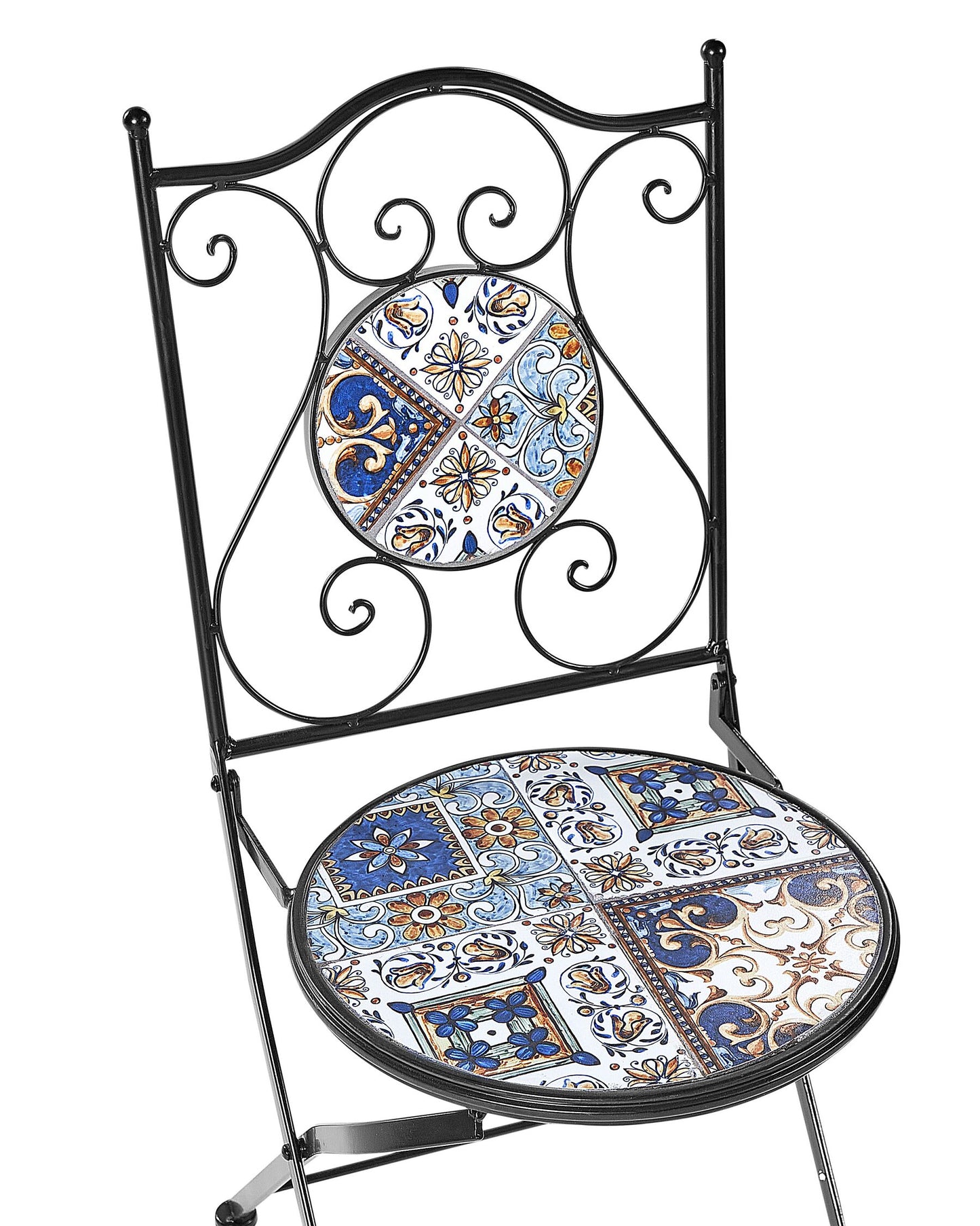 Set of 2 Garden Chairs CIVITA Metal Black