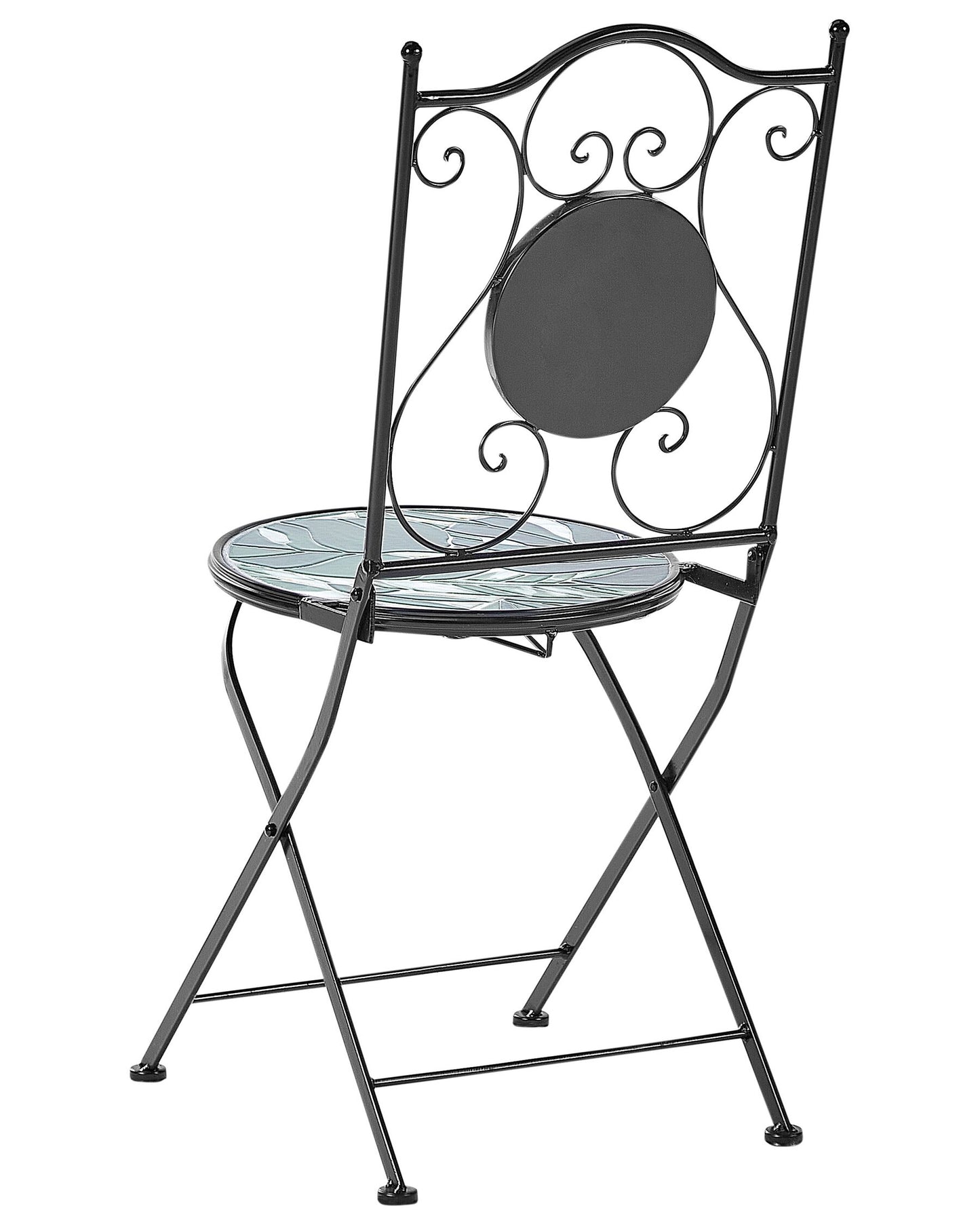 Set of 2 Garden Chairs COZZANA Metal Black