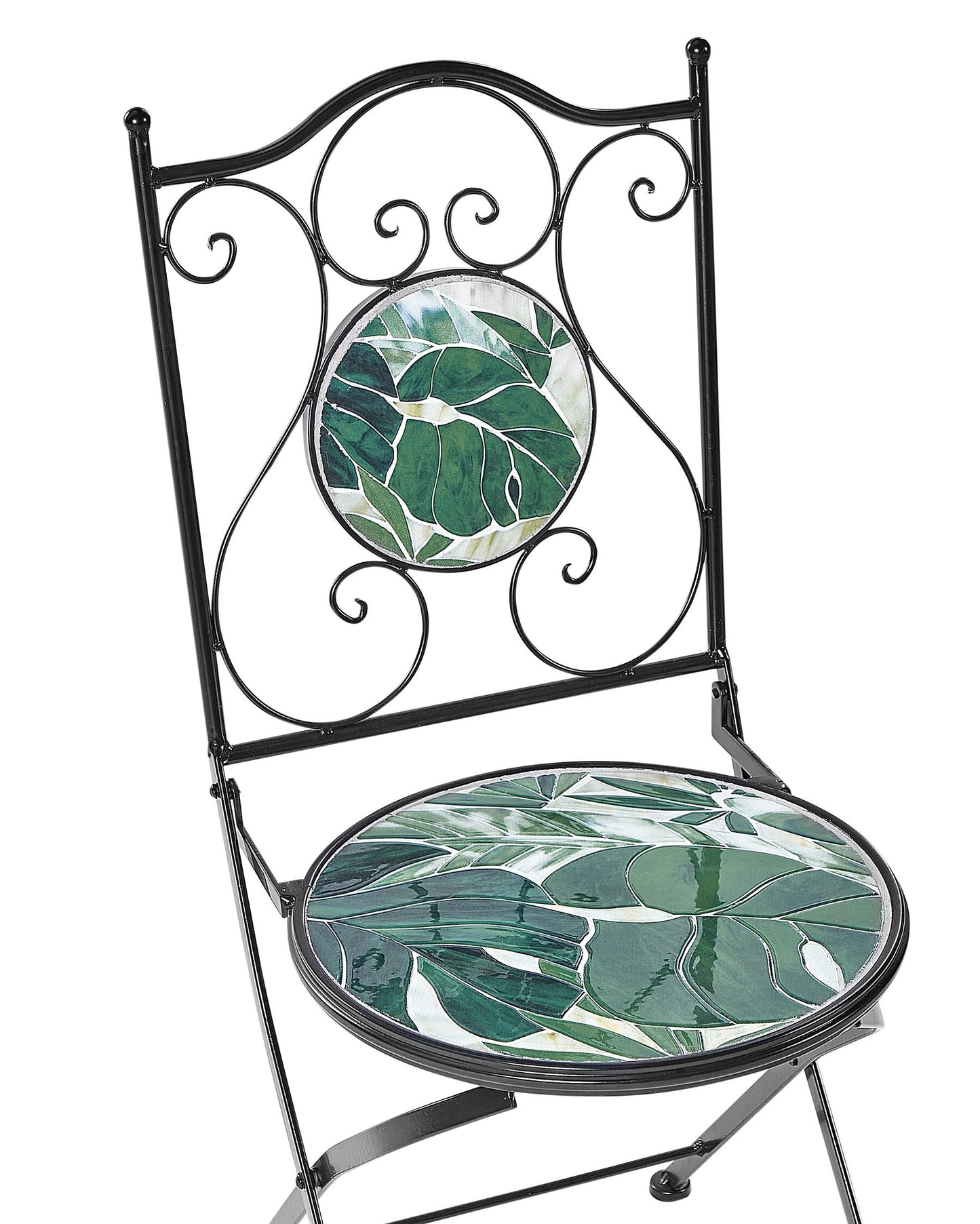 Set of 2 Garden Chairs COZZANA Metal Black