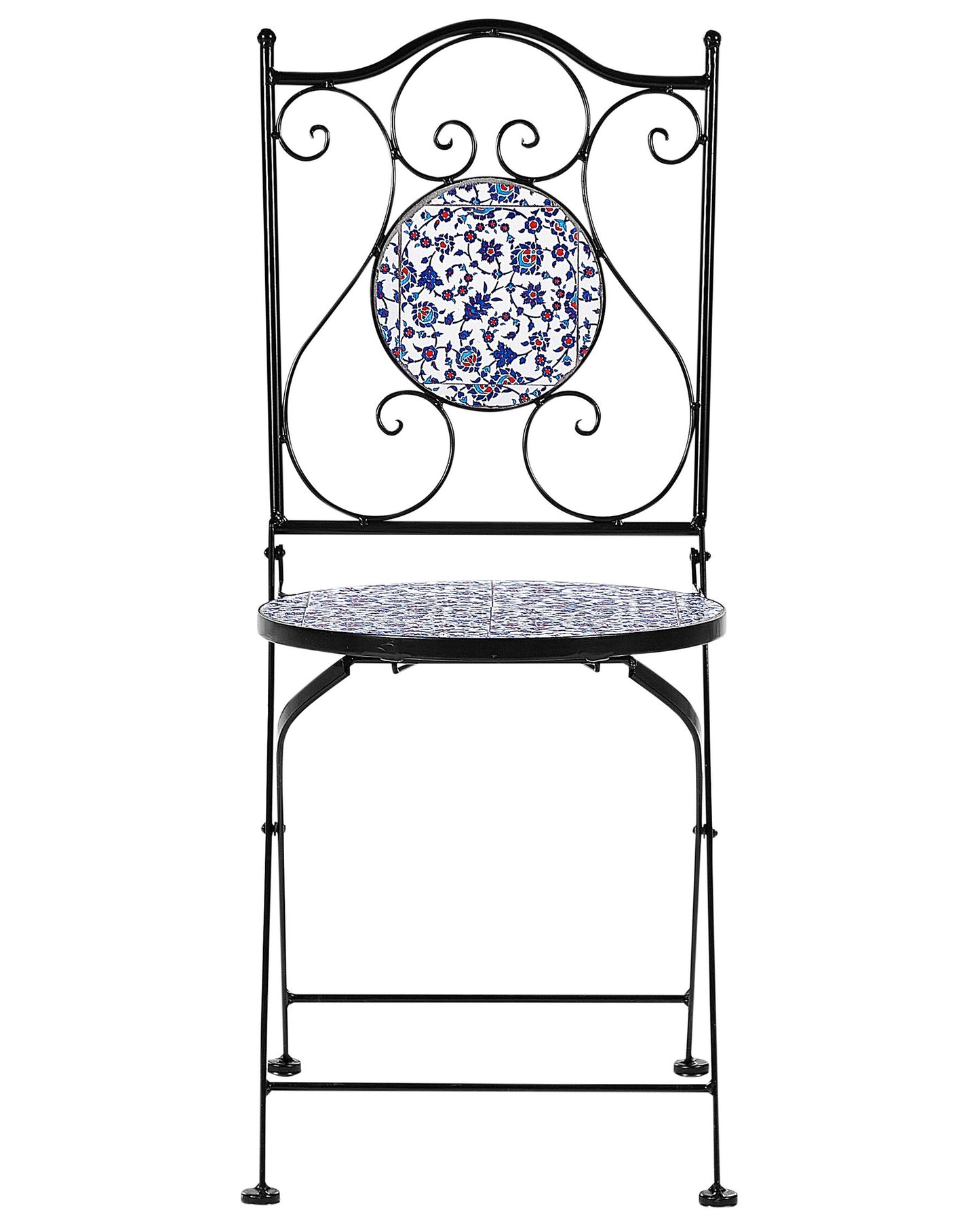 Set of 2 Garden Chairs CAMPRENA Metal Black