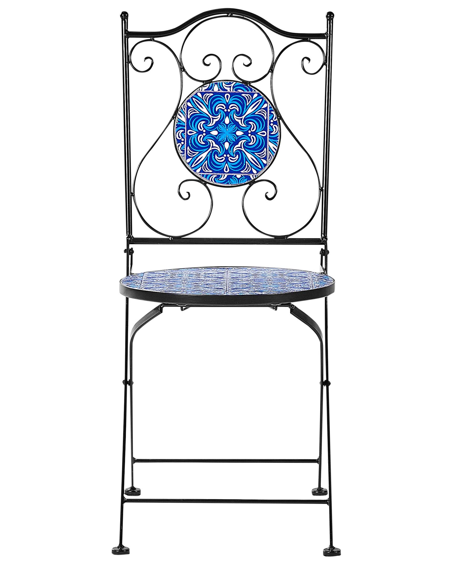 Set of 2 Garden Chairs CIGLIANO Metal Black