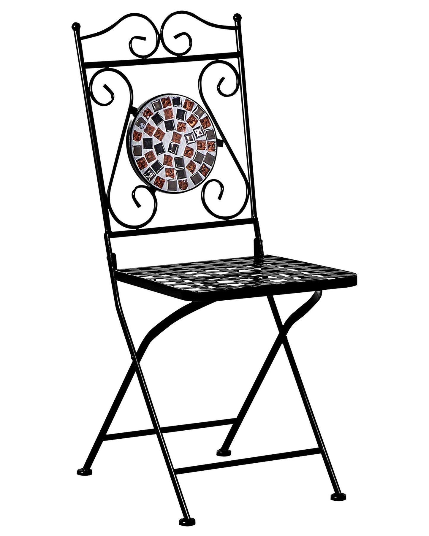Set of 2 Garden Chairs CARPINO Metal Black