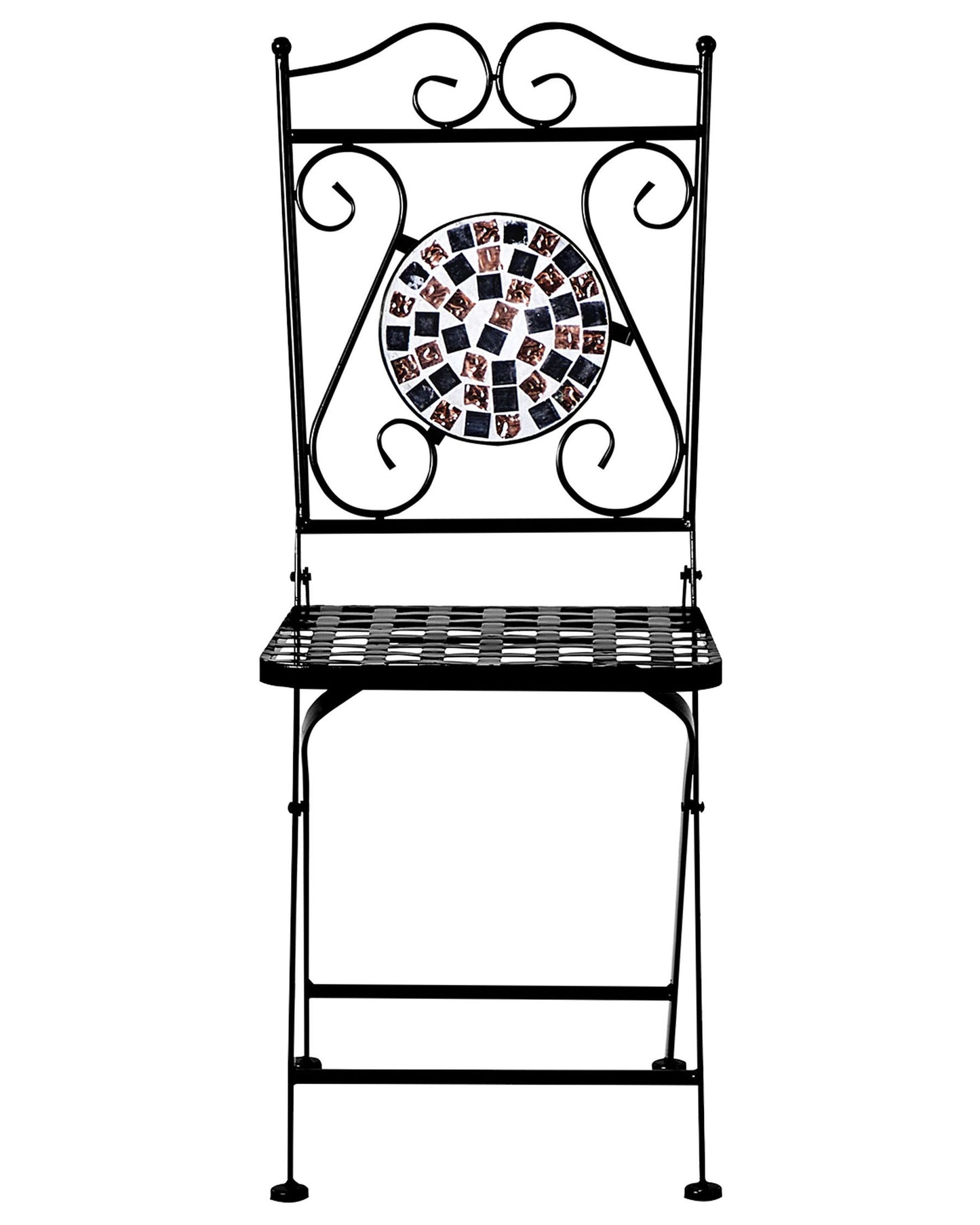 Set of 2 Garden Chairs CARPINO Metal Black