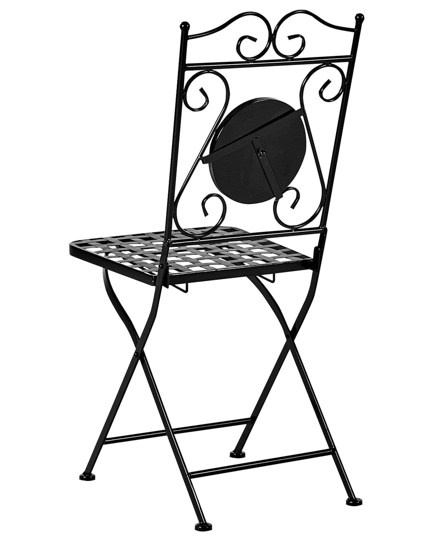 Set of 2 Garden Chairs CARPINO Metal Black
