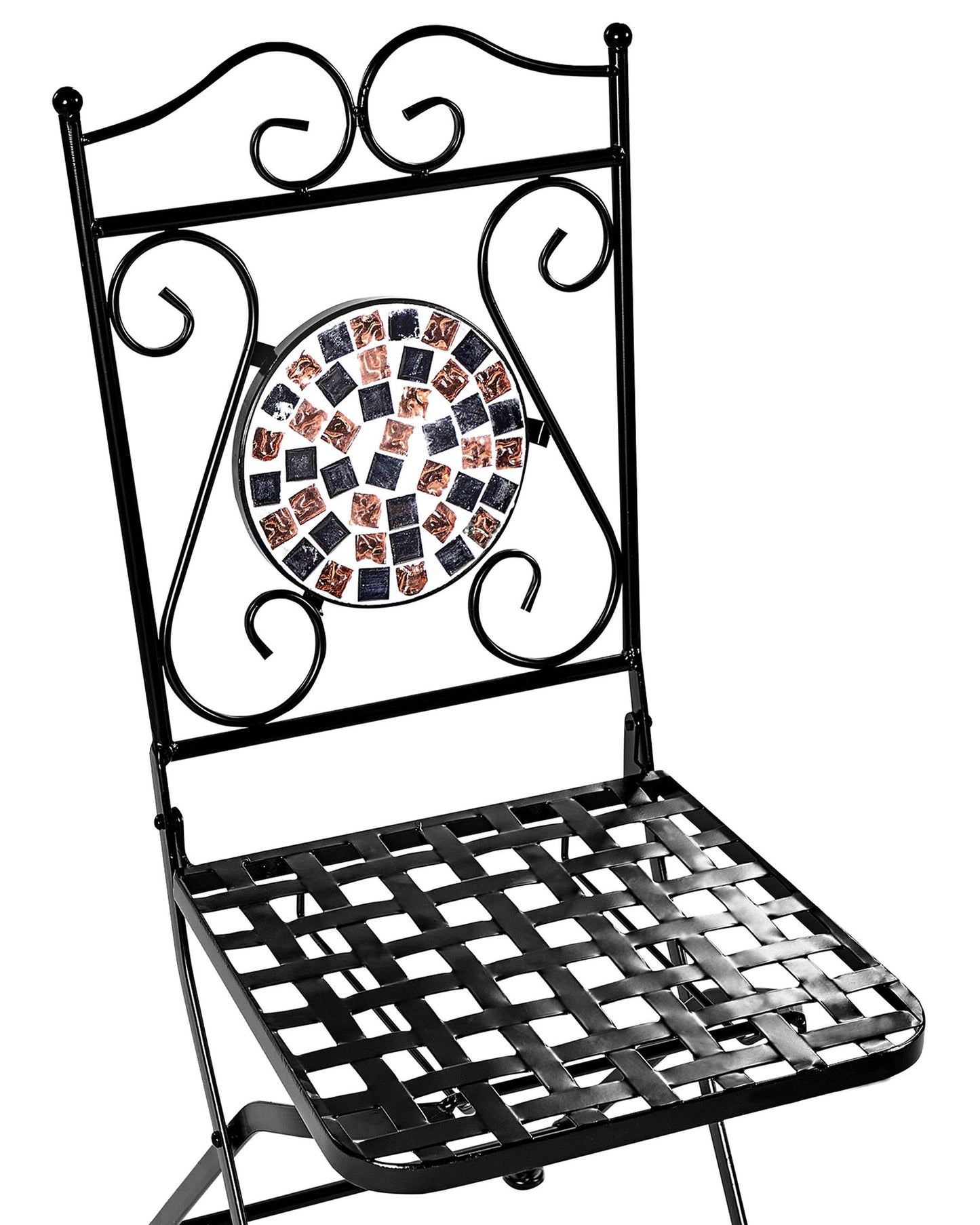 Set of 2 Garden Chairs CARPINO Metal Black
