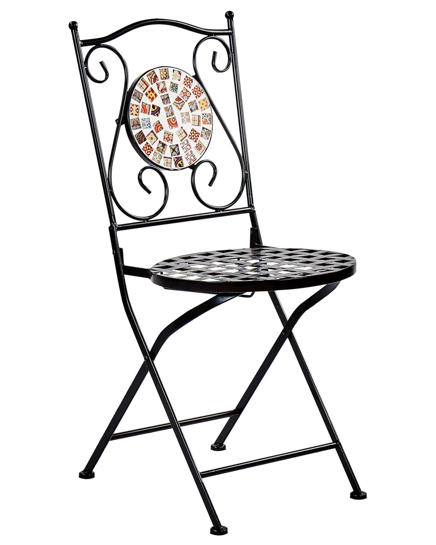 Set of 2 Garden Chairs CASARIO Metal Black