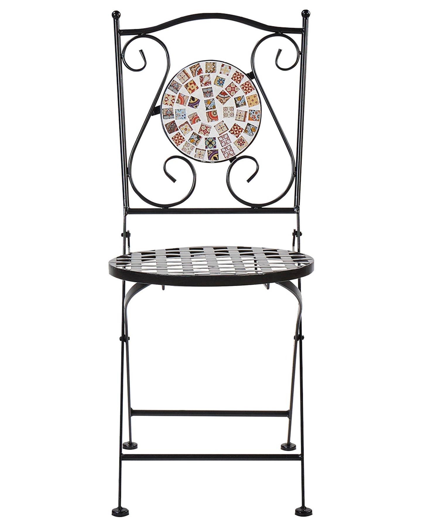 Set of 2 Garden Chairs CASARIO Metal Black
