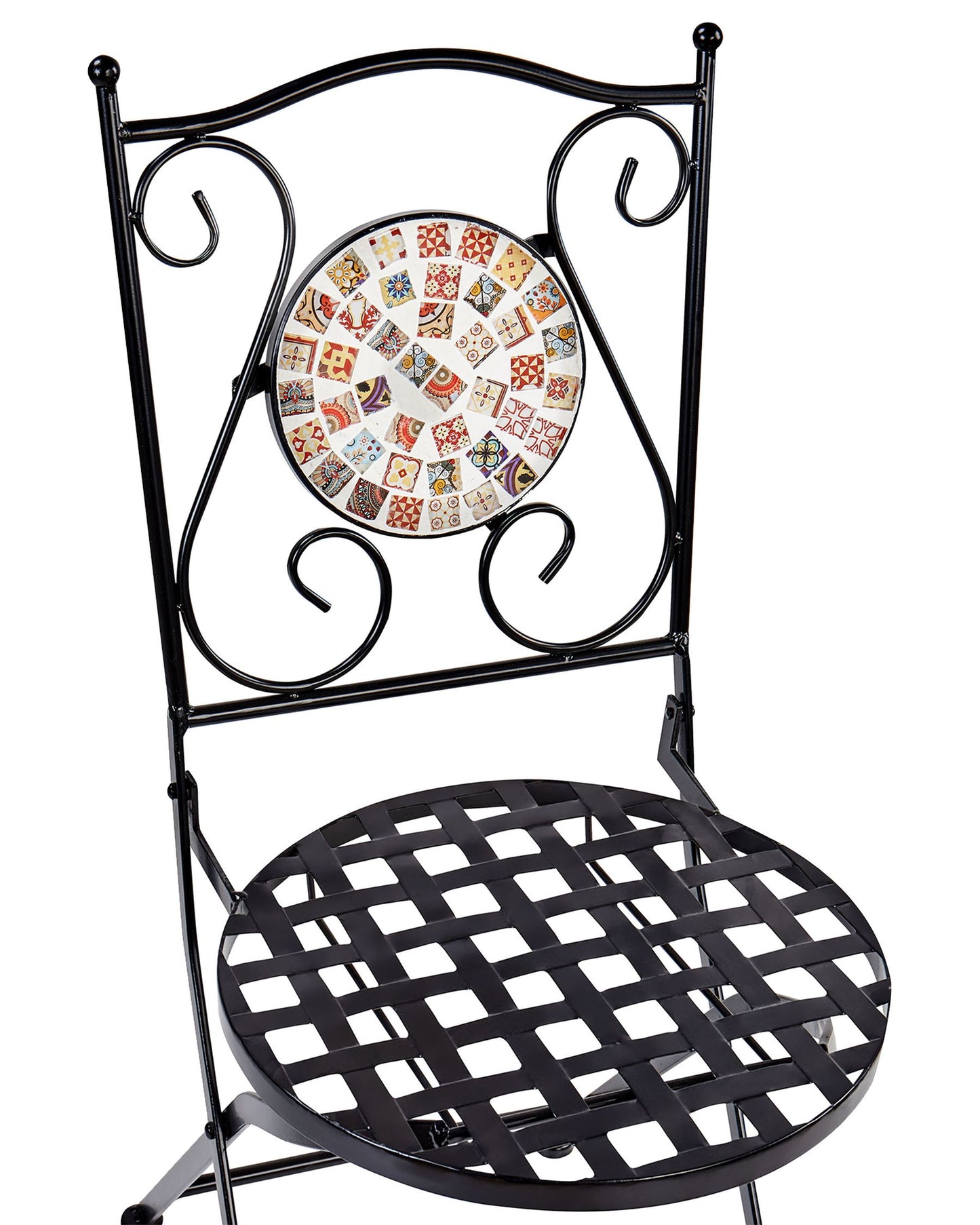 Set of 2 Garden Chairs CASARIO Metal Black