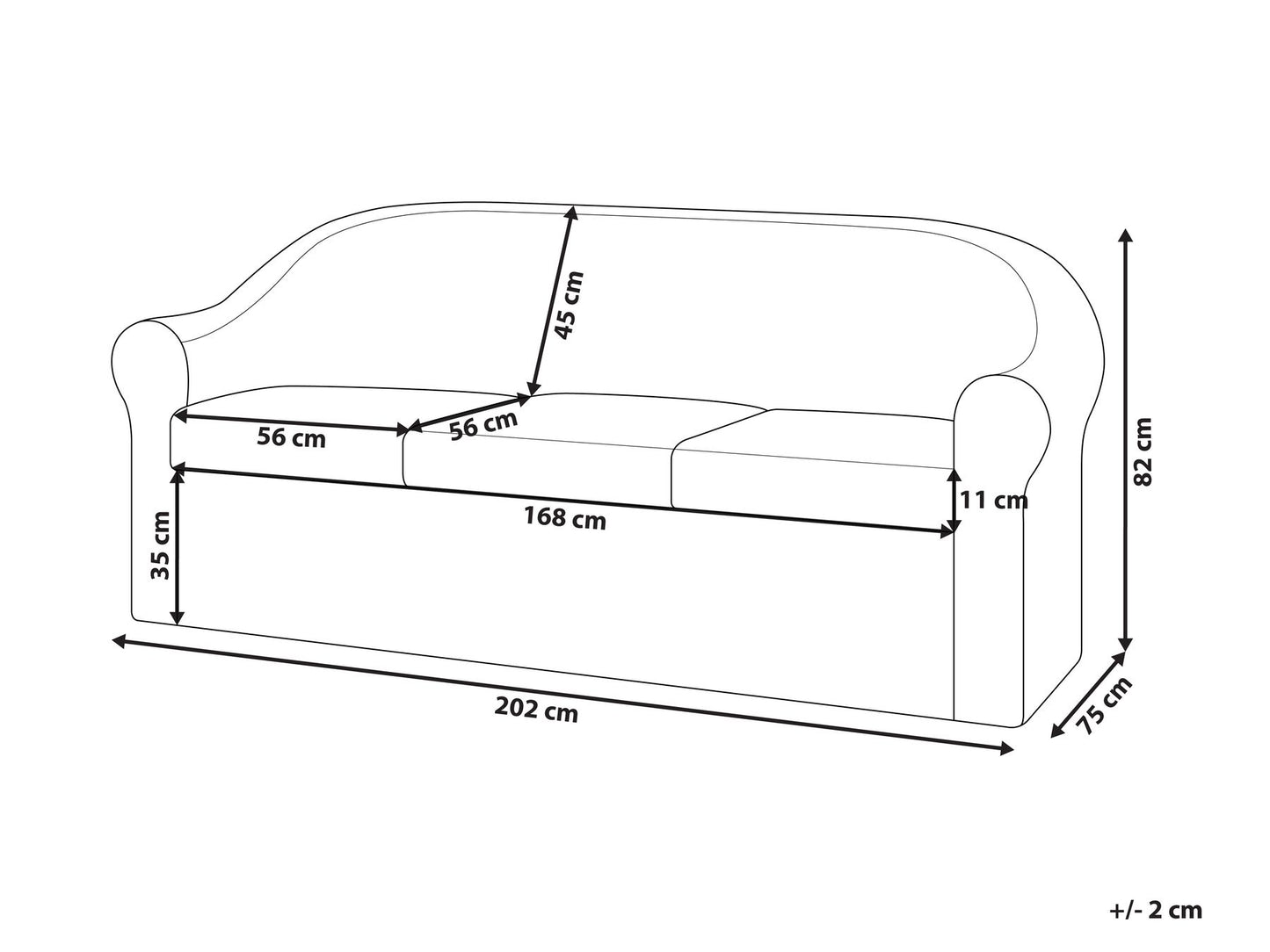 Garden Sofa 3 Seater LIVADEIA Rattan Natural