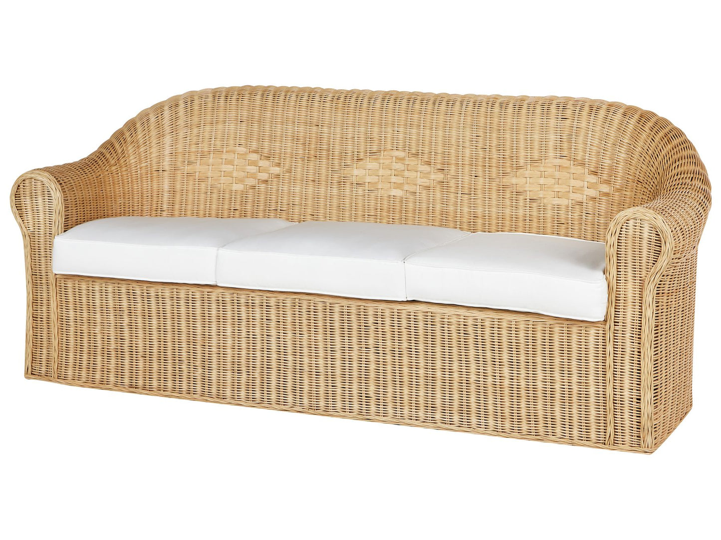 Garden Sofa 3 Seater LIVADEIA Rattan Natural