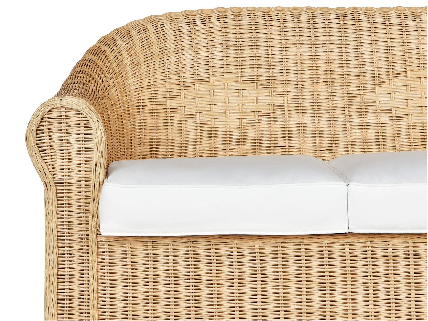 Garden Sofa 3 Seater LIVADEIA Rattan Natural