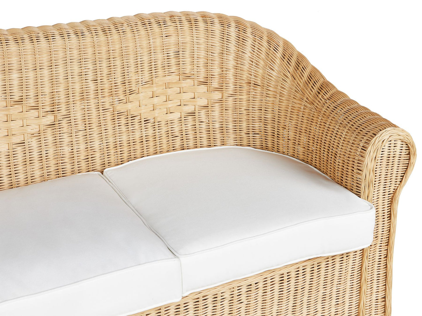 Garden Sofa 3 Seater LIVADEIA Rattan Natural