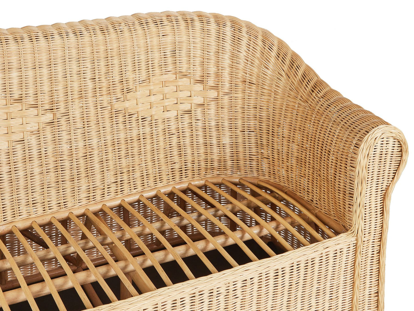 Garden Sofa 3 Seater LIVADEIA Rattan Natural
