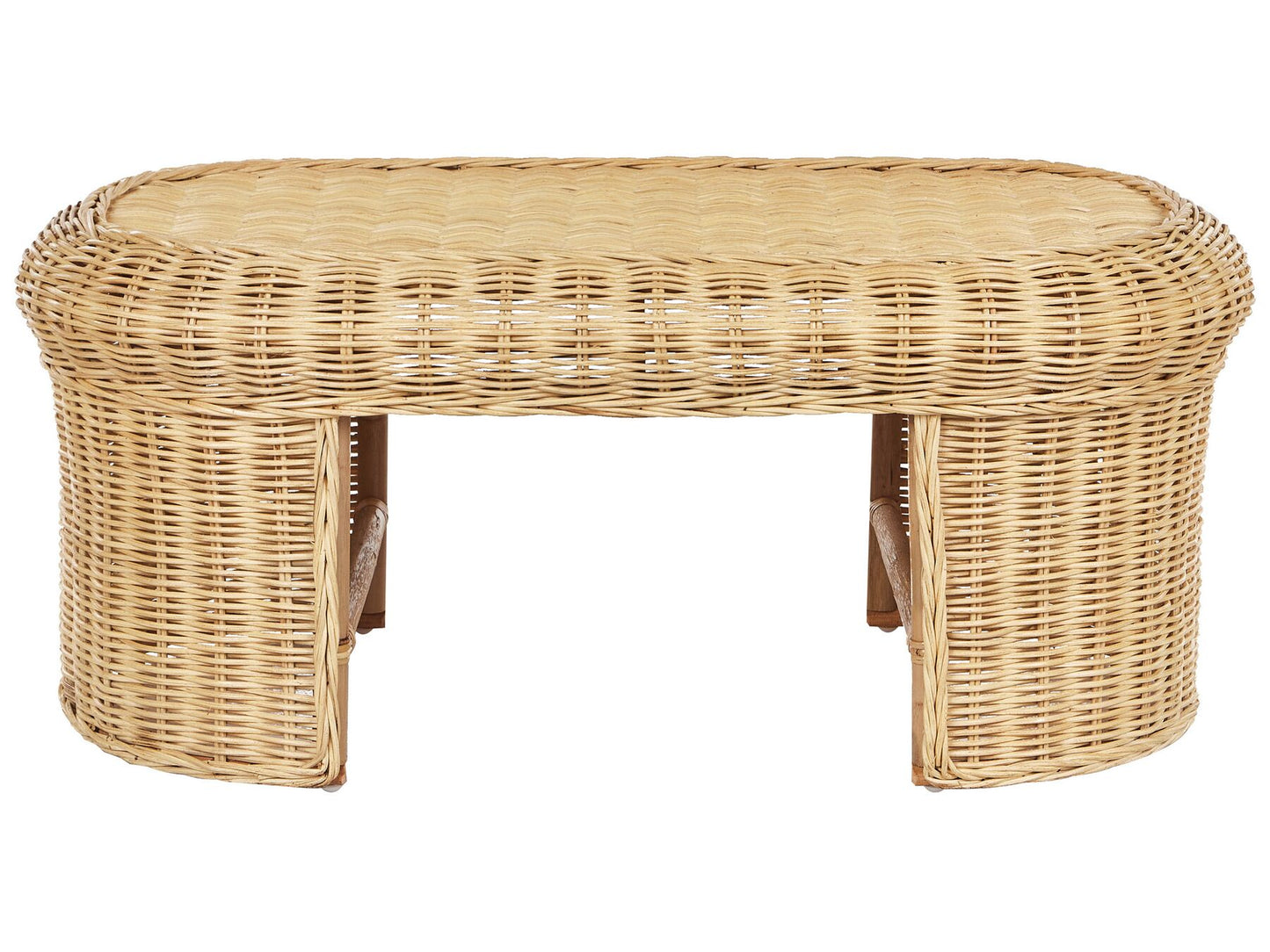 Garden Coffee Table LIVADEIA 60 cm 96 cm Rattan Natural