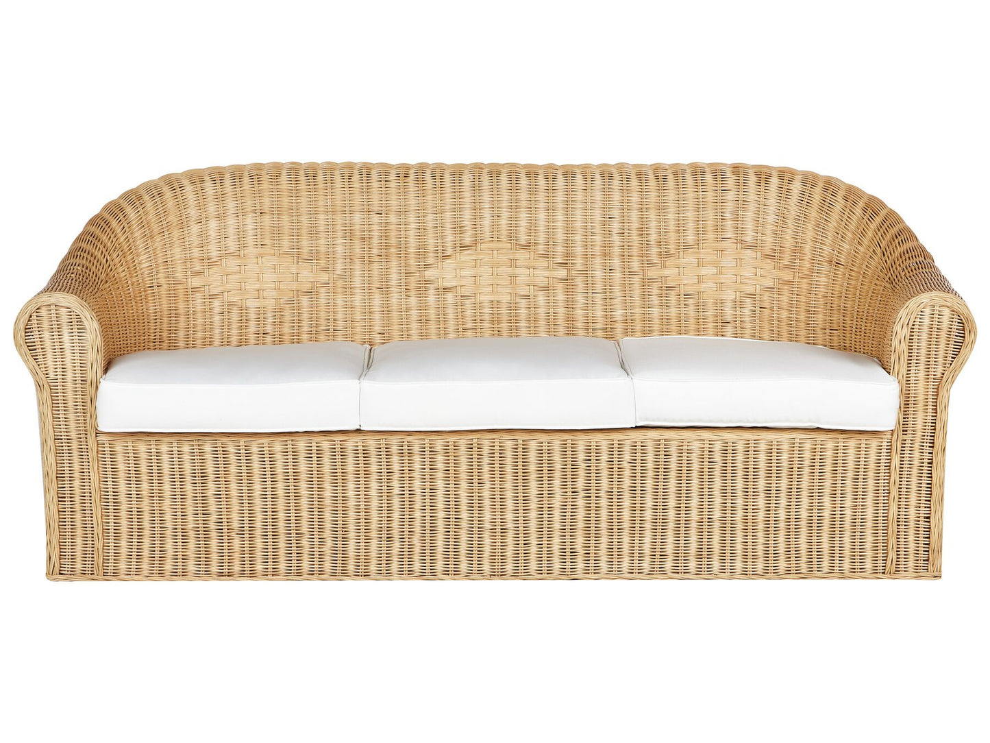 Garden Lounge Set with Table 5 Seater Rattan Natural