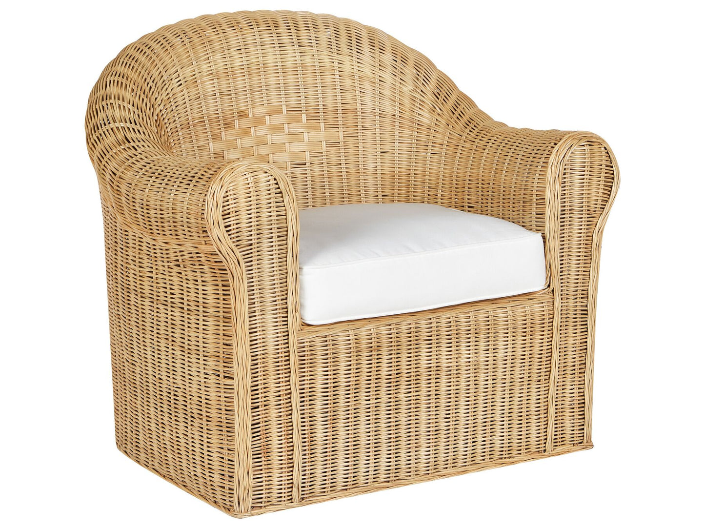 Garden Lounge Set with Table 5 Seater Rattan Natural