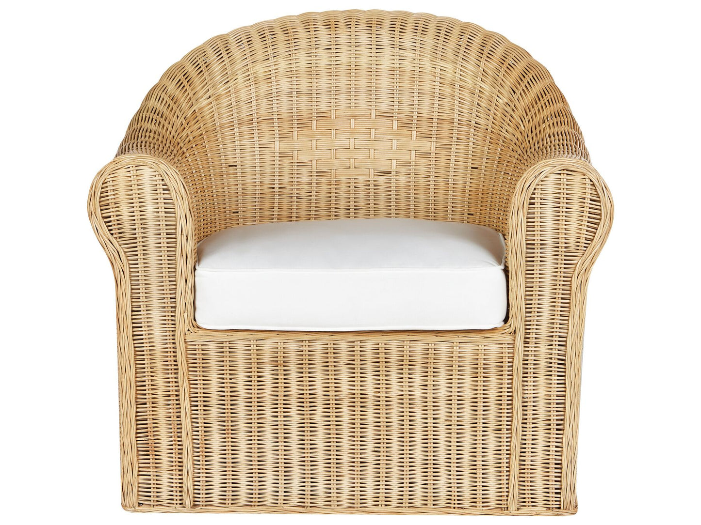 Garden Lounge Set with Table 5 Seater Rattan Natural