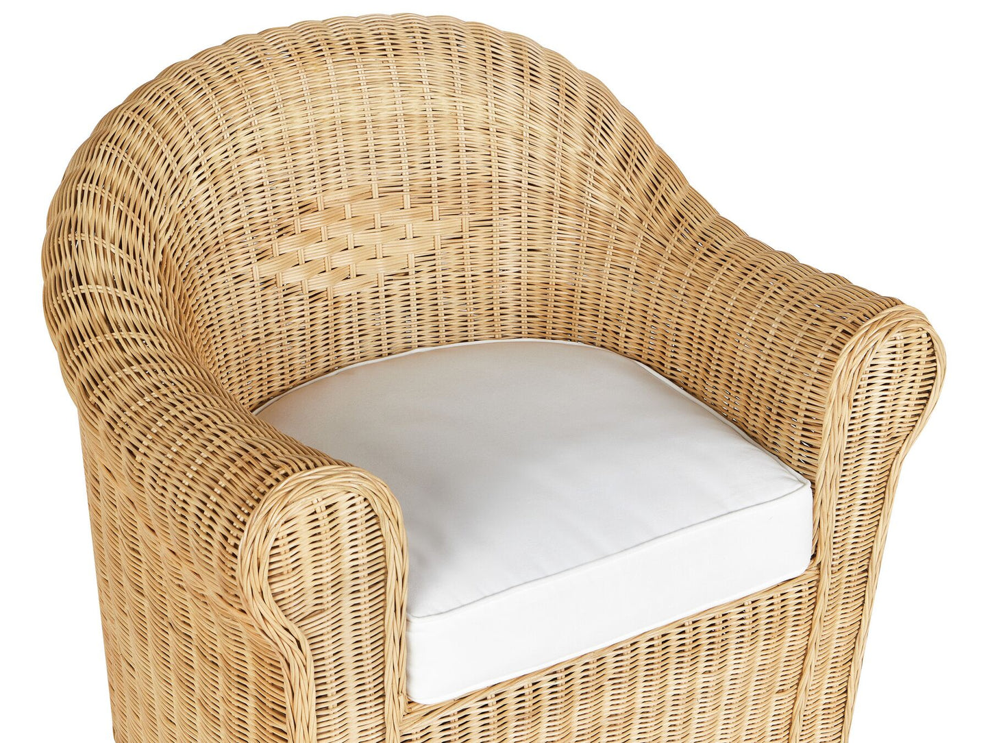 Garden Lounge Set with Table 5 Seater Rattan Natural
