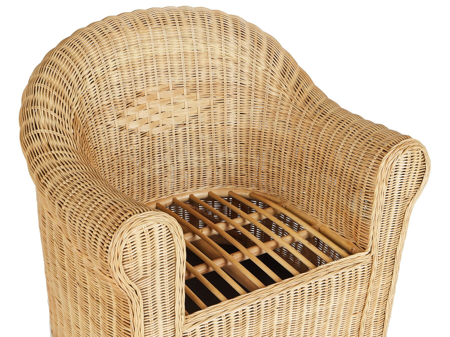 Garden Lounge Set with Table 5 Seater Rattan Natural