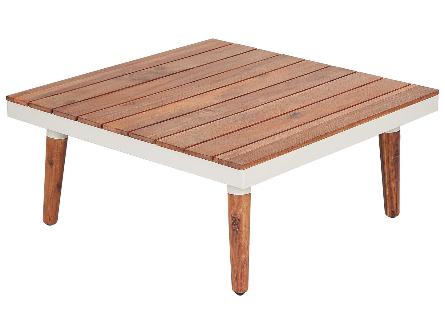 Garden Corner Sofa with Table 5 Seater CORATO Acacia Wood Off-White