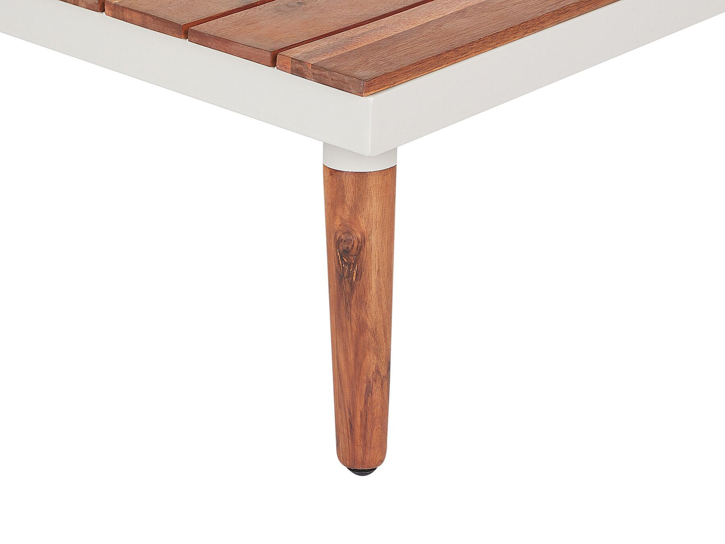 Garden Corner Sofa with Table 5 Seater CORATO Acacia Wood Off-White