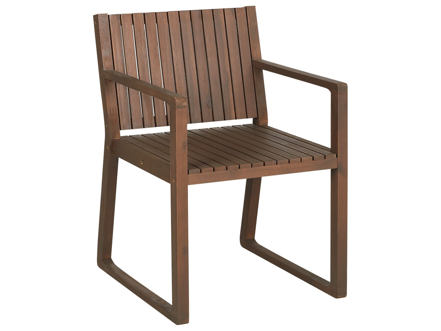 Garden Dining Set 6 Seater SASSARI Acacia Wood Dark Brown