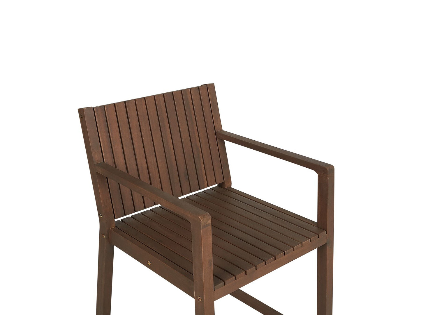 Garden Dining Set 6 Seater SASSARI Acacia Wood Dark Brown